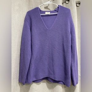 wilfred aritzia sweater purple v neck long sleeve loose